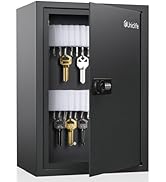Uniclife 40 Position Slotted Key Cabinet with Combination Lock Resettable Black Digital Security ...