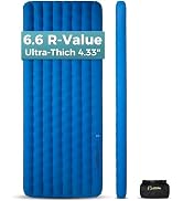 ATEPA ThermAir Pro Backpacking Inflatable Sleeping Pad, 6.6 R-Value Insulated Ultralight Portable...