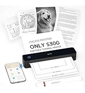 iDPRT Portable Printer Wireless for Travel, Inkless Bluetooth Thermal Printers for Home,Office,Ve...