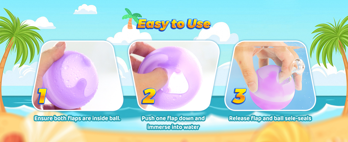 easy to use the reusable water balloons