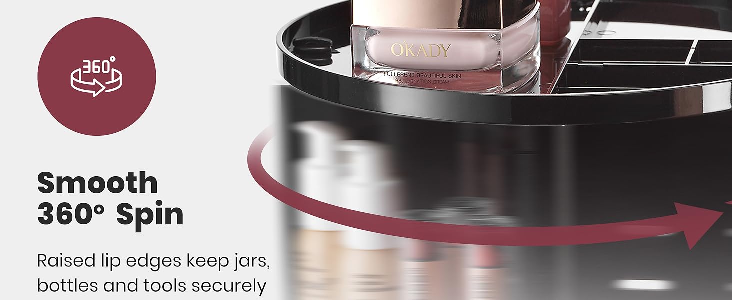 skincare organizers rotating 