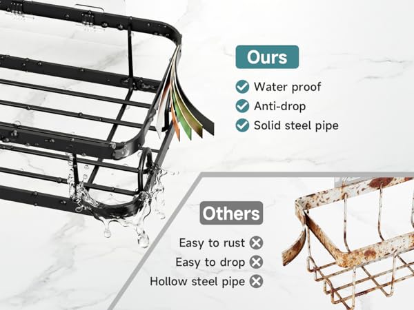 our veken corner shower caddy water proof anti-drop solid steel pipe
