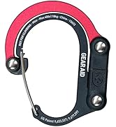 GEAR AID HEROCLIP Carabiner Clip and Hook (Mini) for Travel, Luggage, and Small Bags, Black and R...