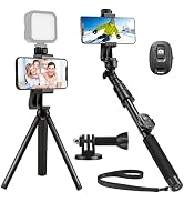 50" Tripod for Phone,Selfie Stick with Wireless Remote, Extendable Cell Phone Stand &amp; Phone Holde...