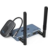 MT-VIKI Wireless USB C Extender,Type-C Transmitter and HDMI VGA Receiver Kit,165ft/50m Distance, ...