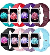 Brigtlaiff 8 Pack Bands Compatible with Apple Watch Band 38mm 40mm 41mm 42mm 44mm 45mm 46mm 49mm ...