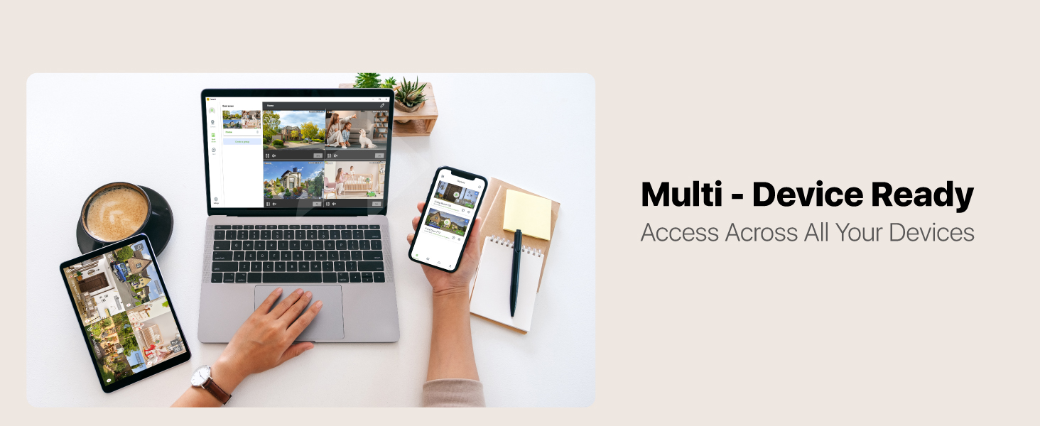 FS3 2K Ultra HD Pan &amp; Tilt Indoor WiFi Security Camera_Multi - Device