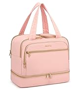 Hanke Travel Toiletry Bag, Lightweight Wide-open Large Toiletry Bags for Women, Dual-Layer Makeup...