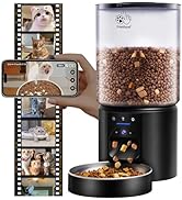 Frienhund Automatic Cat Feeder with 2K HD Camera: 5G WiFi Automatic Dog Feeder with Sealed Outlet...