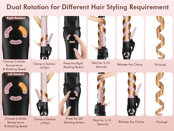 rotating curling iron