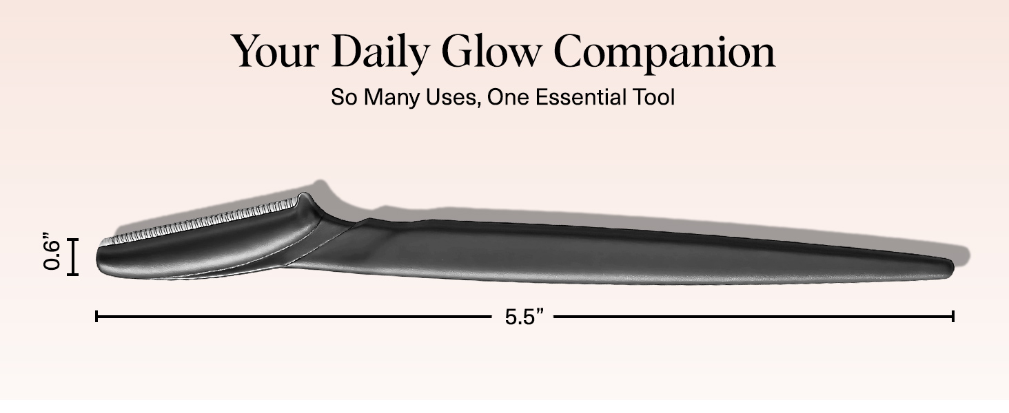 Kitsch Dermaplane Razor Face Razors, Shaver, Recycled Plastic Dermaplaning and Skin Care Tool Black