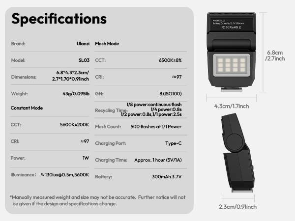 sony a6100 flash with fill light small speedlight small flash camera attachment ulanzi