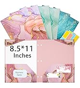 Ospelelf Folder with Pockets, Waterproof Plastic Folder with Two Fixed Corner Tabs and 2 Pockets ...