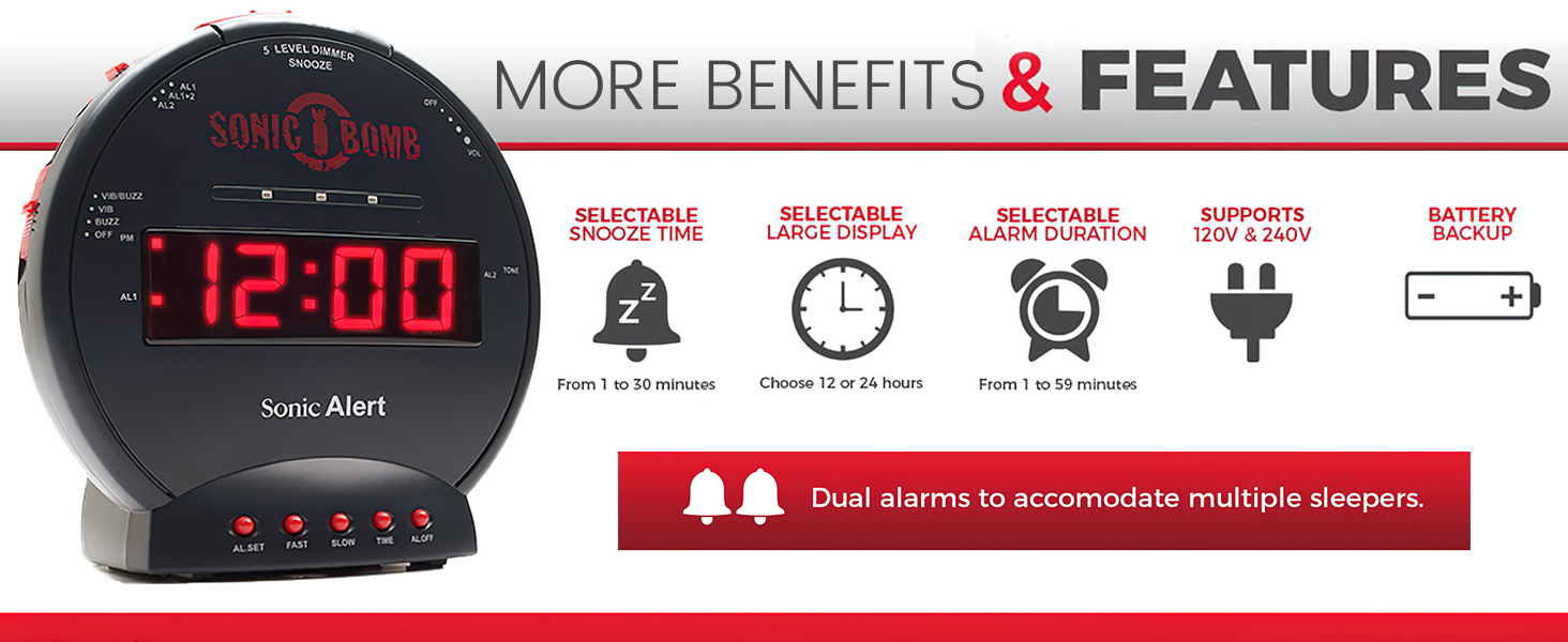 alarm clock for deaf people, loudest alarm clock in the world, best alarm clock, loud alarm clock