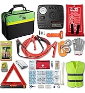 HolaKit Premium Car Roadside Emergency Assistance Kit, Auto First Aid Emergency Kit, Heavy Duty J...