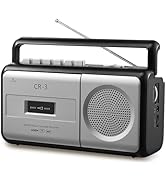 DGXWLLW Portable Cassette Player Boombox AM/FM Radio Stereo, Vintage Casette Tape Player Recorder...