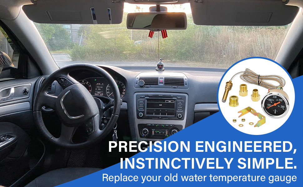 12V Pointer Mechanical Water Temp Gauge