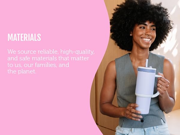 Ello Oasis Tumbler with Handle &amp;amp; Retracting Straw Reusable Insulated Stainless Steel 100% Leakproof