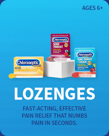 Chloraseptic Lozenges, Fast-acting, effective pain relief that numbs pain in seconds