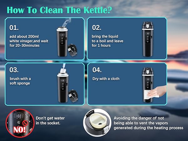 12V/24V Car Travel Electric Kettle