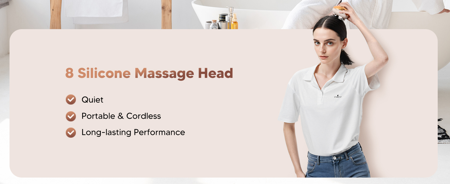 2 sets silicone massage head