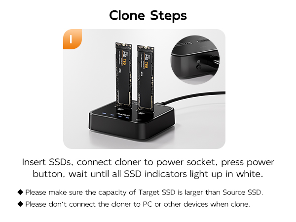 m2 pcie nvme ssd solid state drive cloner docking station enclosure adapter shell housing holder