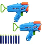 Nerf Elite Racer Easy-Play Dart Blaster 2 Pack, 8 Nerf Elite Darts, Nerf Blaster Outdoor Toys, Ag...