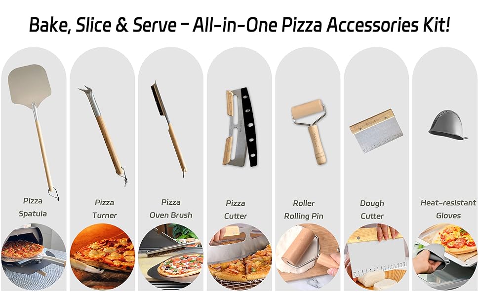 7PCS Pizza Oven Accessories Kit