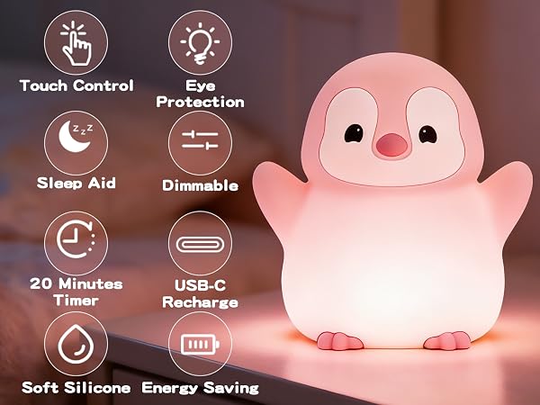 penguin night light