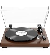 Record Player Belt-Drive Turntable with Bluetooth Output Connectivity Support 2 Speeds (33&amp;45RPM)...