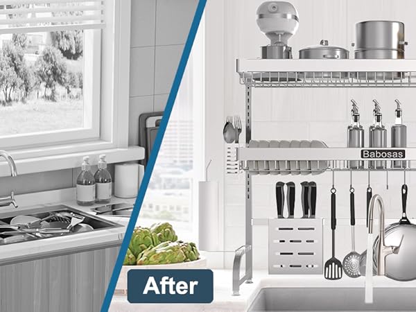 over sink drying rack
