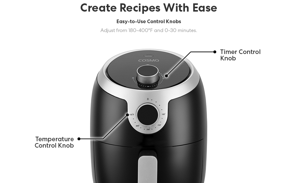 cosmo, cosmo air fryer, air fryer, COS-23AFAKB, 2.3 qt air fryer, fryer