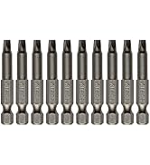 VESTTIO Square Head SQ2 Screwdriver Bit Set 10PCS 1/4 Inch Hex Shank 2 Inch/50 mm Length S2 Steel...