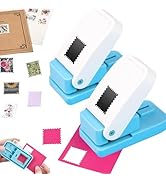 2 Pcs Stamp Punches, Rectangular Embossed Edge Postage Stamps Shape Paper Punch, Square Hole Stam...