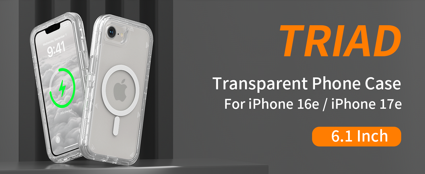 Compatible for iPhone 16e/17e Phone Case Clear