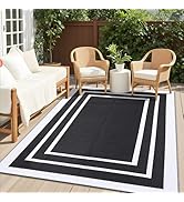 OLANLY Outdoor Rug 5x8 ft Waterproof, Reversible Plastic Straw Rug, RV Mat, Indoor Outdoor Carpet...
