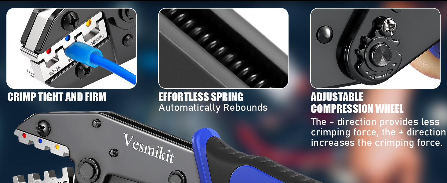 ratcheting crimper crimp tight and firm