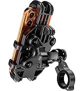 LOKTENWO Anti-Theft Motorcycle Phone Mount Holder with Vibration Dampener, with Solid Metal Arm &amp;...