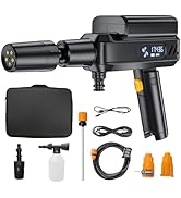 Heliwoo Portable Pressure Washer Gun, Foldable Cordless Pressure Washer Sprayer with 5-in-1 Nozzl...