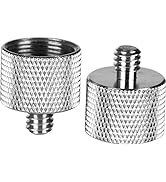 ChromLives Mic Stand Adapter Microphone Screw 1/4'' to 5/8'' Male to Female Mic Screw Mic Stand S...