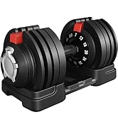 Yaheetech Adjustable Dumbbell Set 40LB/52.5LB/90LB Adjustable Dumbbells Fast Adjust Dumbbell Weig...