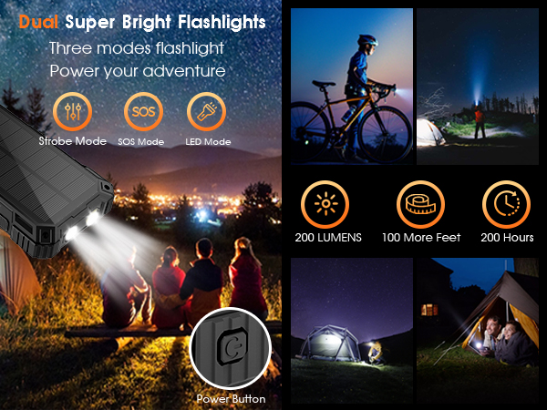 Dual super bright flashlights