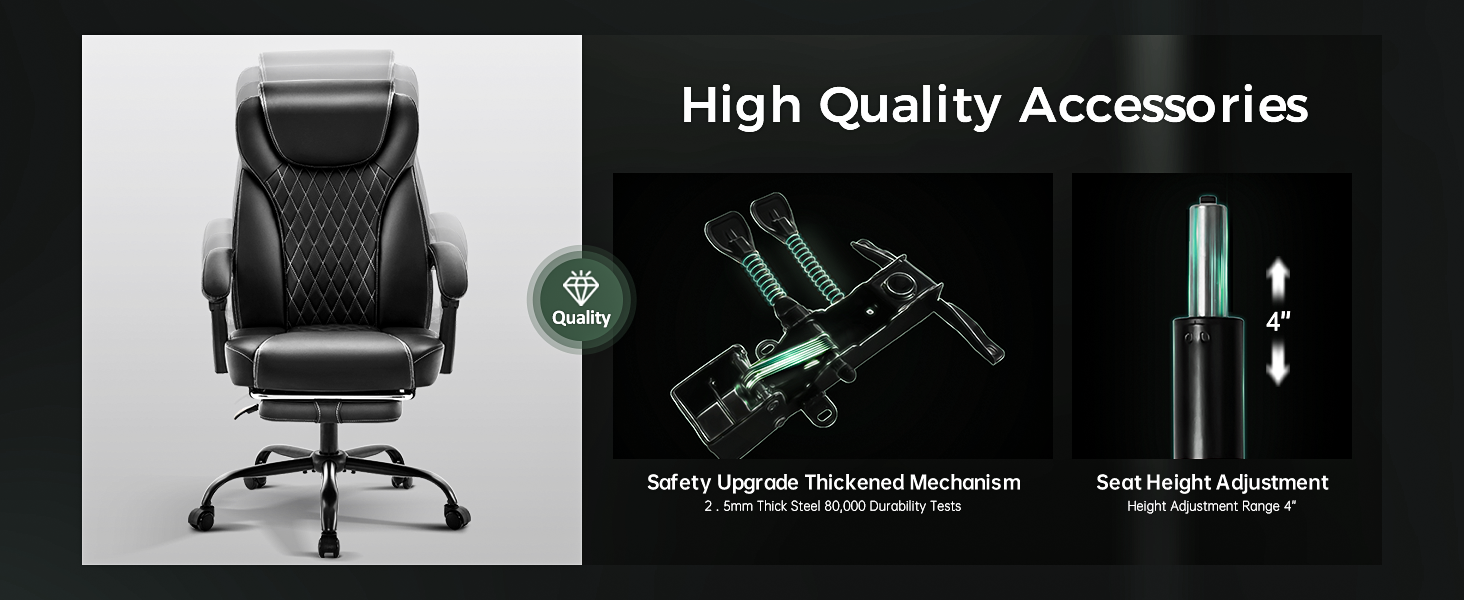 office chair with foot rest