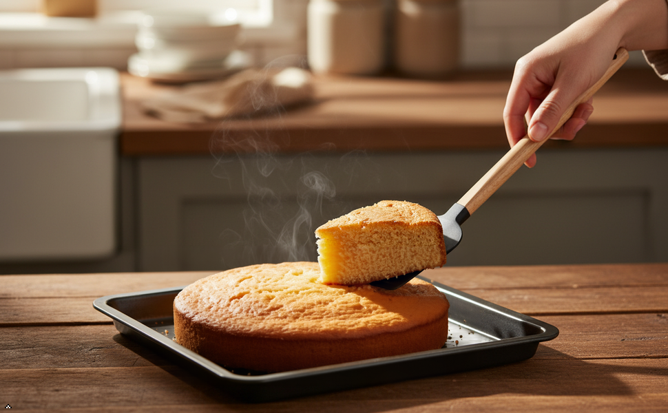 Scenes of removing cake