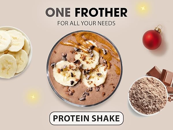 Electric handheld milk frother with USB-C charging and 3 whisks for coffee, lattes, and drinks.