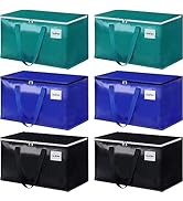 HomeHacks Moving Boxes, Heavy Duty Moving Bags, Large Storage Bags with Sturdy Handles for Colleg...
