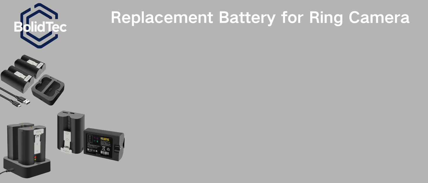 2-Pack Replacement Battery for Ring Doorbell