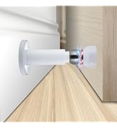 Door Stoppers – Heavy Duty Magnetic Door Stopper for Wall &amp; Bottom of Door – Premium Adjustable D...