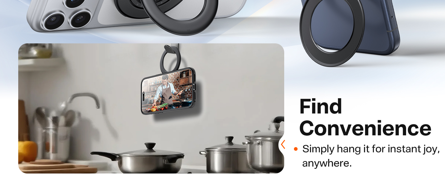 magnetic phone grip ring holder kickstand android