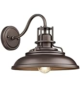 FEMILA Outdoor Barn Light Fixture, 12" Oil Rubbed Bronze Exterior Lighting Fixtures, Vintage Farm...